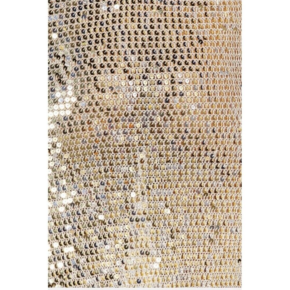 retrofete Alexa Dress Ivory, Gold & Silver crochet Sequin - Picture 5 of 5